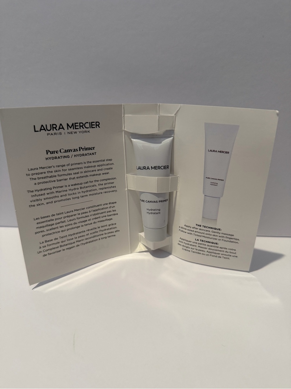 Laura Mercier Pure Canvas Hydrating Primer Travel Sz 10 ml/0.33 Fl Oz New Sealed